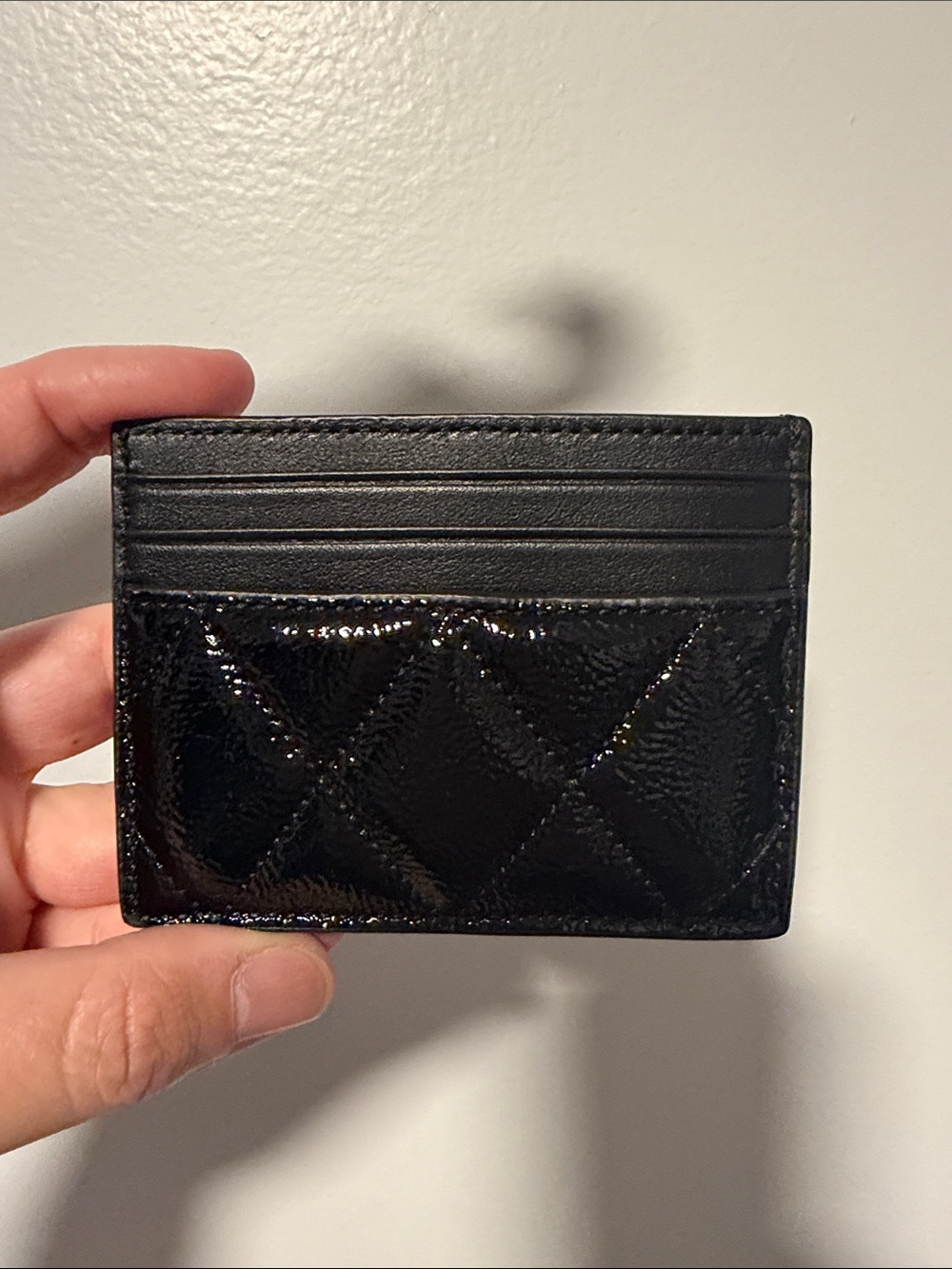 kate spade Black Quilted Patent Card Case - Picture 2 of 4
